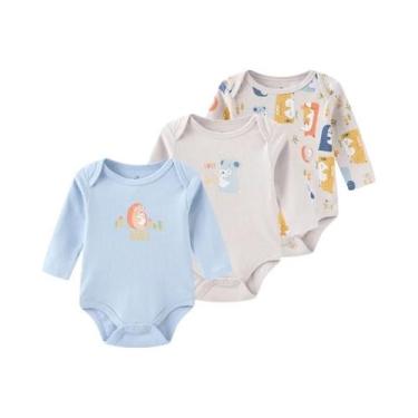 Imagem de Bodies De Manga Longa Para Bebês Meninos E Meninas Com Estampa De Dese