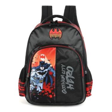 Imagem de Mochila Escolar Menino Infantil Bolsa Costas Espaçosa Batman - Luxcel,