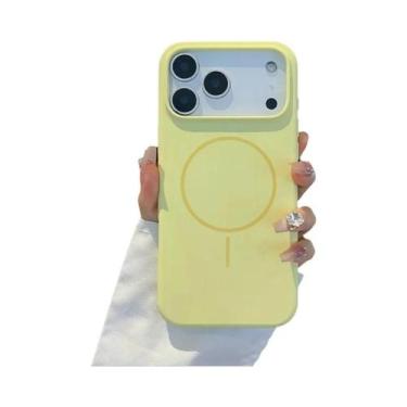 Imagem de Capa De Silicone Líquido Magnética De Luxo Para iPhone 17 pro Max Com 