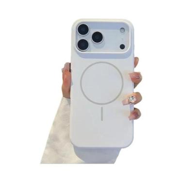 Imagem de Capa De Silicone Líquido Magnética De Luxo Para iPhone 17 pro Max Com 