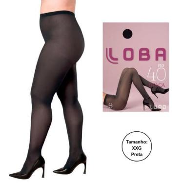 Imagem de Meia Calça Loba Lupo Fio 40 Opaca XXG Sortidas 05837, Preta opaca xxg