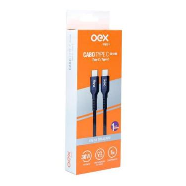 Imagem de Ce208 cabo type c (typec/typec) preto - Oex