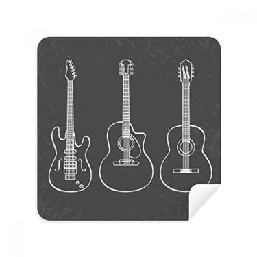 Imagem de Combinação de Instrumentos Musicais de Violão, Óculos de Violão, Tecido de Camurça, Pacote com 2