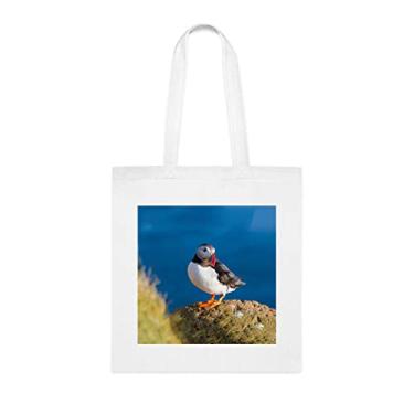 Imagem de Sacola de Puffin, presente de sacola de puffin, bolsa de ombro de puffin, sacos reutilizáveis de puffin, ideia de presente de cesta de natal de aniversário, presente para ela, presente