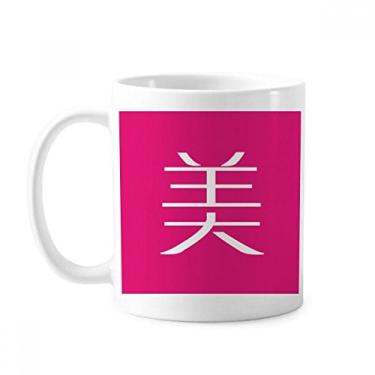 Imagem de Caneca chinesa bonita com personagem chinês cerâmica xícara de café porcelana louça