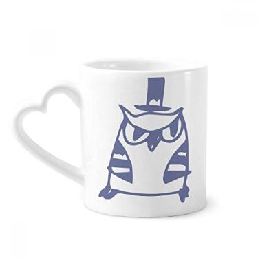 Imagem de Chapéu de desenho animado Bird Protect Animal Pet Lover Caneca de café cerâmica copo de coração de vidro