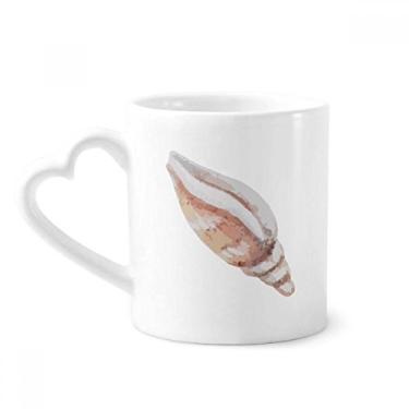 Imagem de Caneca com ilustração colorida da vida marinha de caracol caneca de café cerâmica copo de coração de vidro