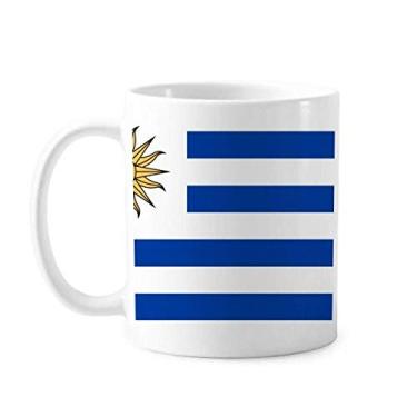 Imagem de Caneca com bandeira nacional do Uruguai da América do Sul cerâmica xícara de porcelana de café louça