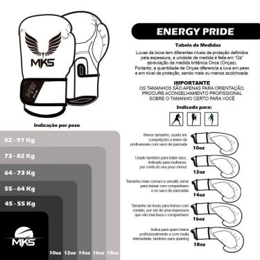 Imagem de Luva De Boxe Muay Thai Mks Energy Pride Line 14 Oz