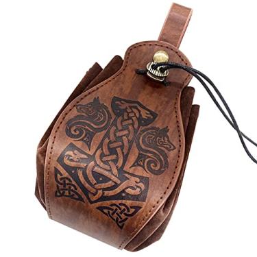 Imagem de Cinto Renascença | couro para homens,Bolsa portátil com cordão, bolsa vintage com cinto para cosplay Halloween Purble