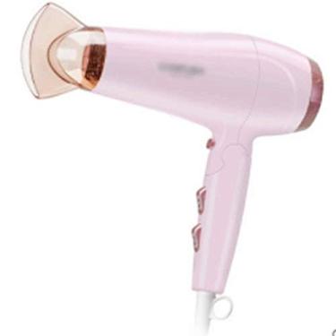 Imagem de ADITAM 2000W Secador de cabelo compacto com alça dobrável, secador de cabelo de viagem de dupla voltagem, rosa Double the comfort