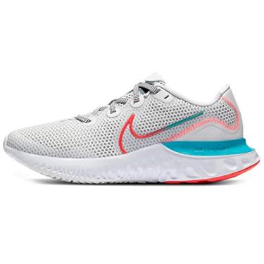 Imagem de Tênis de corrida Nike Renew Run (gs) para crianças grandes Ct1430-101, White/Flash Crimson-oracle Aqua-black, 6 Big Kid