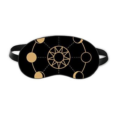 Imagem de Sol Lua Totem Padrão em Forma de Sono Protetor de Olhos Macio Noturno