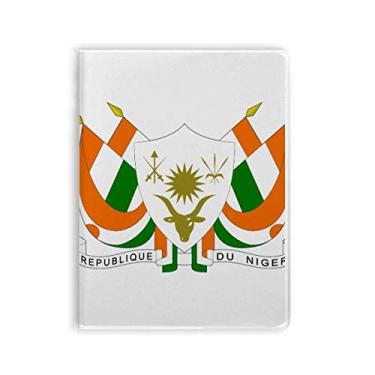 Imagem de Caderno Niger África com emblema nacional capa de goma Diário capa macia