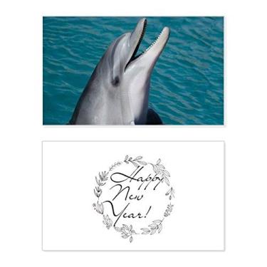 Imagem de Oceano Water Dolphin Science Nature Picture New Year Festival Greeting Card Bless Message Present