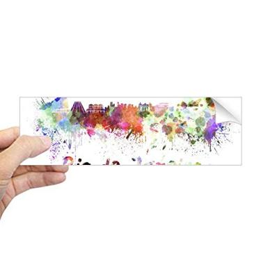 Imagem de DIYthinker Rio De Janerio Brasil Cidade Aquarela Adesivo retangular para para-choque Notebook Janela Decalque