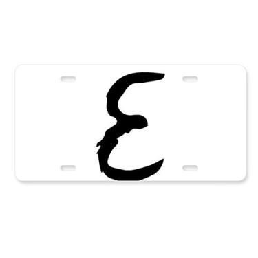 Imagem de DIYthinker Alfabeto grego Epsilon placa de carro decoração de carro acessório de aço inoxidável