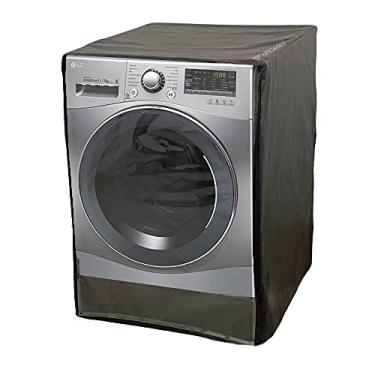 Imagem de Capa Para Lava E Seca LG 11 Kg Impermeável Abertura Frontal Transparente Preta