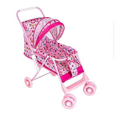 Imagem de Carrinho Modelo Luxo 2 em 1 Rosa Abelhinha - Mep