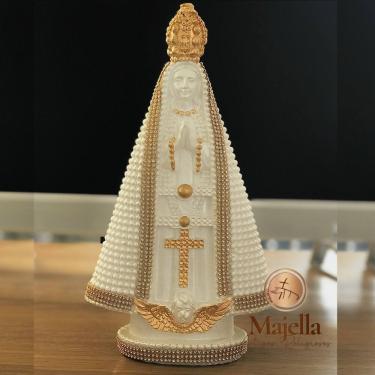 Imagem de Imagem Nossa Senhora Aparecida Gesso e Strass 15Cm