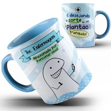 Imagem de Caneca xícara Color Flork Técnica de Enfermagem 23 (Azul)