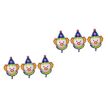Imagem de ifundom 6 Peças Recompensa Do Jogo Da Festa De Fim De Ano Balão Decorativo Balão Cara De Palhaço Balões De Mylar Palhaço Balões De Palhaço De Circo Modelagem Feliz Aniversário Filho