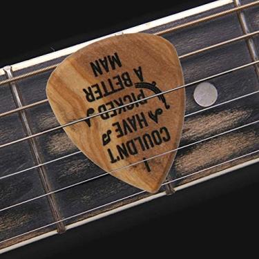 Imagem de Conjunto de Palhetas de Guitarra de 3 Peças Com Acessório de Guitarra, Caixa de Acácia, Palhetas de Dedo, Palheta Polida Fina, Presente de Instrumento Musical para Baixo Acústico