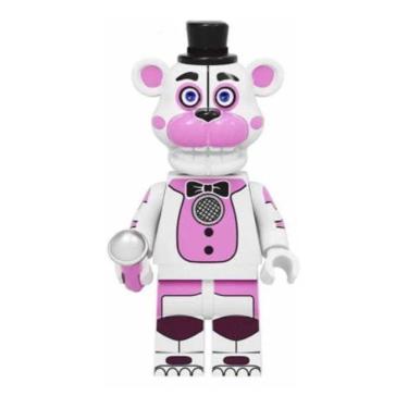 Imagem de White Freddy Five Nights At Freddy Boneco Blocos De Montar