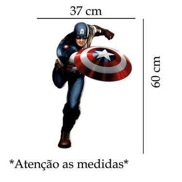 Imagem de Adesivo De Parede Capitão América Mod03
