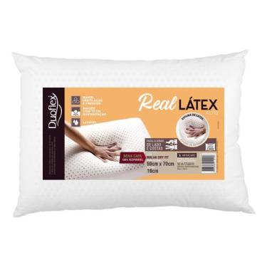 Imagem de Travesseiro Real Látex Alto Duoflex 50X70x16cm C/ Capa Dry Fit