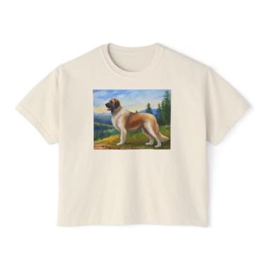 Imagem de Anatolian Shepherd Camiseta feminina grande, Marfim, Medium Plus