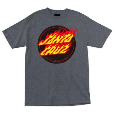 Imagem de Camiseta Masculina Santa Cruz Flaming Dot Front - PRETO / M-Masculino