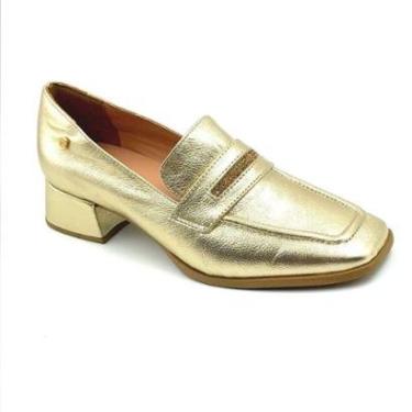 Imagem de Sapato Mocassim Feminino Bottero Couro Dourado 354202-Feminino