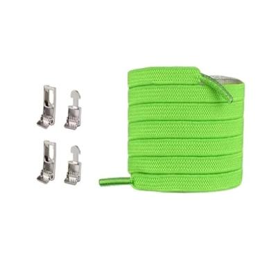 Imagem de Cross Buckle Elastic Laceless Shoelaces For Sneakers Flat Shoelaces For Kids And Adults Elastic Shoelaces For All Shoes(Green1)