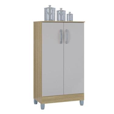 Imagem de Armário Multiuso 2 Portas Pequeno Damasco Off White - Poquema