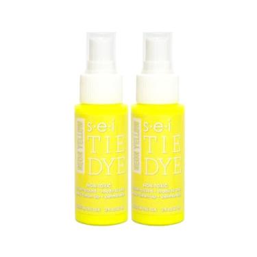 Imagem de S.E.I. Frasco spray tie dye amarelo neon: spray de tinta de tecido não tóxico de 59 ml, corante permanente para roupas DIY, um passo, suprimentos de tie dye prontos para usar - pacote com 2
