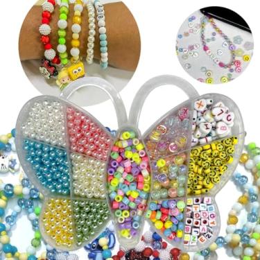 Imagem de Maleta de Miçangas para Pulseiras Colares Coloridas Bolinhas Entremeio Sortidas Interativas Anti Stress