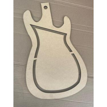 Imagem de Gabarito Molde Para Petisqueira Personalizado Guitarra Mdf Cru 6mm - A