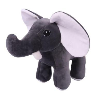 Imagem de Elefante de Pelúcia Decorativo Elefante Pipoca 30cm - WU Bichos de Pel