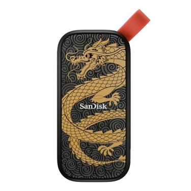Imagem de SanDisk SSD portátil de 1 TB, Dragon Edition - até 800 MB/s, USB-C, USB 3.2 geração 2, firmware atualizado - Unidade de estado sólido externa - SDSSDE30-2T00-G26
