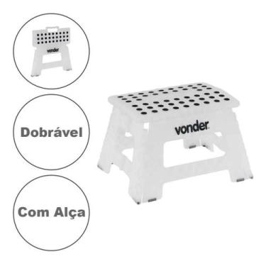 Imagem de Banqueta Plástica Dobrável Desmontavel 22cm 150kg Camping Pesca Vonder