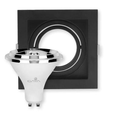 Imagem de Spot Recuado Direcionável Preto Lâmpada Dimerizável 4.8W - Gaya
