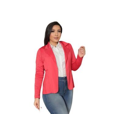 Imagem de Blazer feminino neoprene casaquinho terninho sku:bs10 - R.S MODAS, Ver