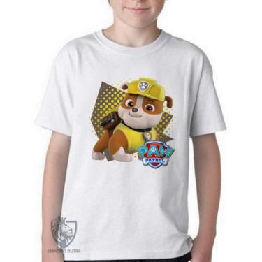 Imagem de Camiseta Infantil ou adulto  Patrulha Canina Rubble Blusa Criança todo