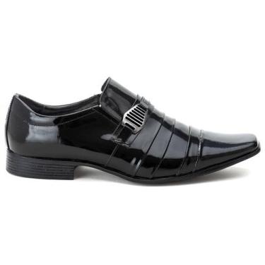Imagem de Sapato Social Masculino Couro Verniz  Conforto e Elegância - Morph Sto