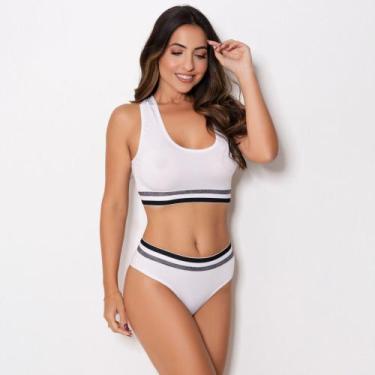 Imagem de Conjunto Top Academia Sem Bojo Calcinha Reforçada - Ternura Íntima, Br