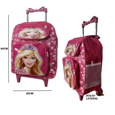 Imagem de Mochila de Rodinhas Barbie Exclusiva Bolsa Escolar Infantil TAM GRANDE