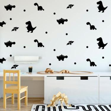 Imagem de Kit de Adesivos Dinossauros - Kanto Store, Preto