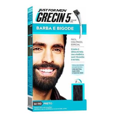 Imagem de Grecin 5 Color Gel Barba Bigode Preto