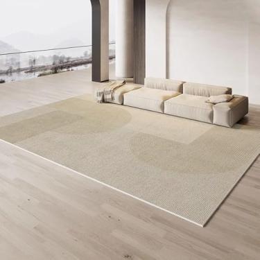 Imagem de Listrado Creme Carpete Bege Marrom Decoração Sala de Estar Tapetes Luxo Minimalista Tapetes Fácil Limpeza Conforto Quarto Tapetes,YHT142,K,80x160cm